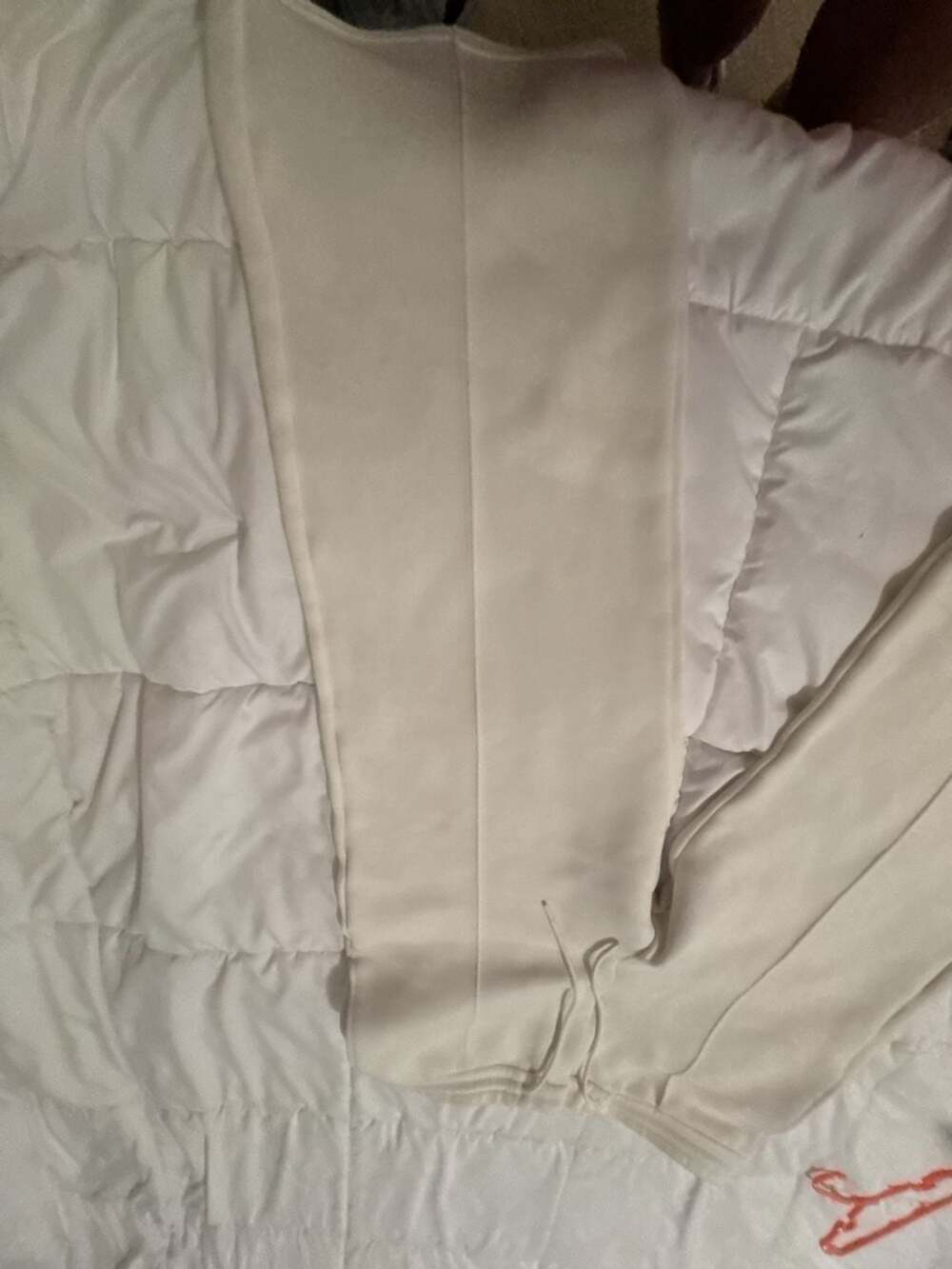 Nike Women's White Fleece Jogger Sweatpants - Picture 6 of 8